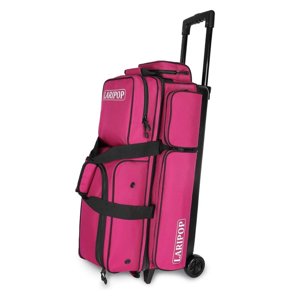 Pink Rolling Bowling ball/ travel bag